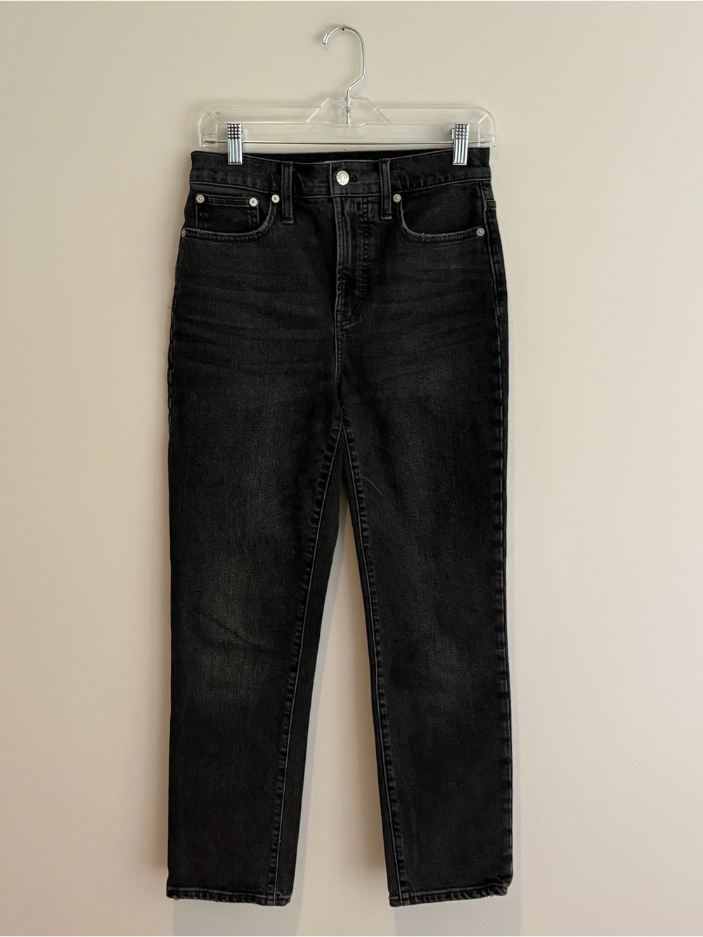 Madewell High-Rise Perfect Vintage Black Straight Jeans Size 26